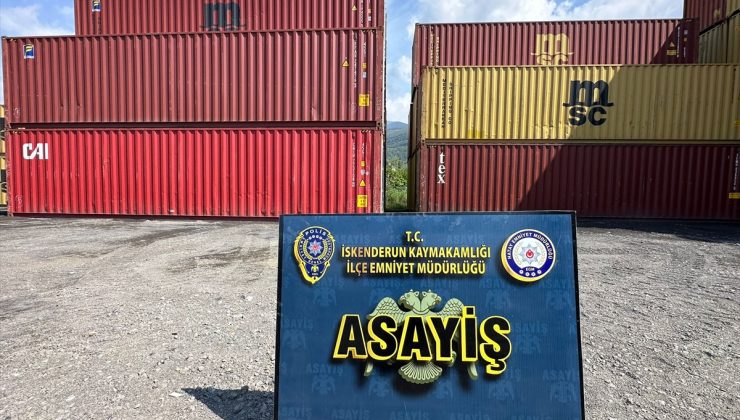 İskenderun’da 6 yük konteynerini çaldıkları iddiasıyla 2 zanlı tutuklandı